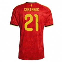 Strój piłkarski Belgia Timothy Castagne #21 Koszulka Podstawowej MŚ 2026 Krótki Rękaw