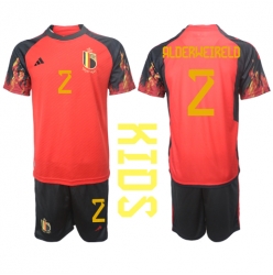 Strój piłkarski Belgia Toby Alderweireld #2 Koszulka Podstawowej dziecięce MŚ 2022 Krótki Rękaw (+ Krótkie spodenki)