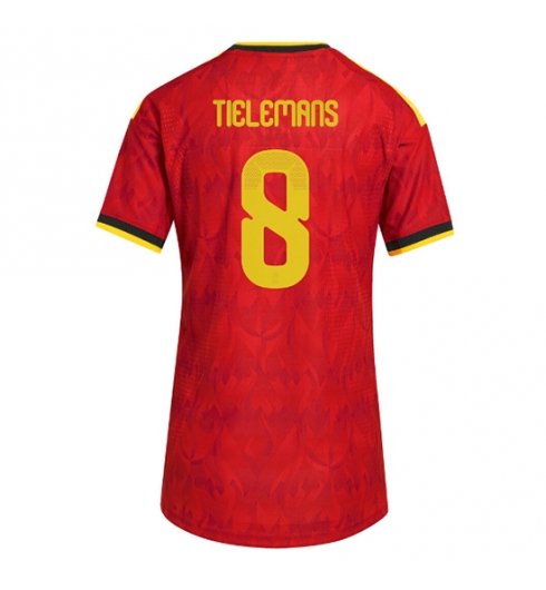 Strój piłkarski Belgia Youri Tielemans #8 Koszulka Podstawowej damskie MŚ 2026 Krótki Rękaw Strój piłkarski Belgia Youri Tielemans #8 Koszulka Podstawowej damskie MŚ 2026 Krótki Rękaw