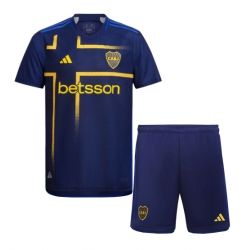 Strój piłkarski Boca Juniors Koszulka Trzeciej dziecięce 2024-25 Krótki Rękaw (+ Krótkie spodenki)