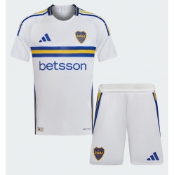 Strój piłkarski Boca Juniors Koszulka Wyjazdowej dziecięce 2024-25 Krótki Rękaw (+ Krótkie spodenki)
