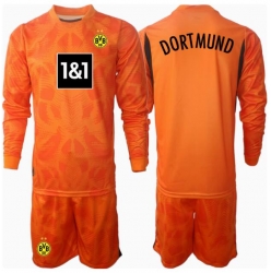 Strój piłkarski Borussia Dortmund Bramkarskie Koszulka Trzeciej dziecięce 2024-25 Długi Rękaw (+ Krótkie spodenki)