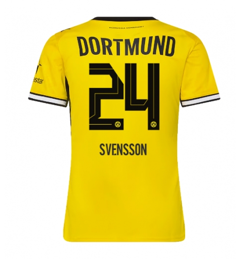 Strój piłkarski Borussia Dortmund Daniel Svensson #24 Koszulka Podstawowej damskie 2026-27 Krótki Rękaw Strój piłkarski Borussia Dortmund Daniel Svensson #24 Koszulka Podstawowej damskie 2026-27 Krótki Rękaw
