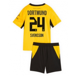 Strój piłkarski Borussia Dortmund Daniel Svensson #24 Koszulka Podstawowej dziecięce 2026-27 Krótki Rękaw (+ Krótkie spodenki)