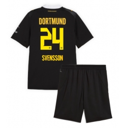 Strój piłkarski Borussia Dortmund Daniel Svensson #24 Koszulka Wyjazdowej dziecięce 2026-27 Krótki Rękaw (+ Krótkie spodenki)