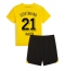 Strój piłkarski Borussia Dortmund Donyell Malen #21 Koszulka Podstawowej dziecięce 2023-24 Krótki Rękaw (+ Krótkie spodenki)