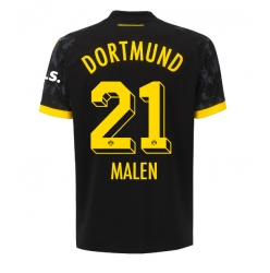 Strój piłkarski Borussia Dortmund Donyell Malen #21 Koszulka Wyjazdowej 2023-24 Krótki Rękaw