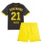 Strój piłkarski Borussia Dortmund Donyell Malen #21 Koszulka Wyjazdowej dziecięce 2023-24 Krótki Rękaw (+ Krótkie spodenki)