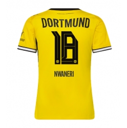 Strój piłkarski Borussia Dortmund Ethan Nwaneri #18 Koszulka Podstawowej damskie 2026-27 Krótki Rękaw