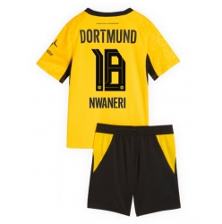 Strój piłkarski Borussia Dortmund Ethan Nwaneri #18 Koszulka Podstawowej dziecięce 2026-27 Krótki Rękaw (+ Krótkie spodenki)
