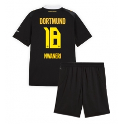 Strój piłkarski Borussia Dortmund Ethan Nwaneri #18 Koszulka Wyjazdowej dziecięce 2026-27 Krótki Rękaw (+ Krótkie spodenki)