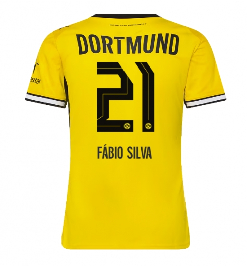 Strój piłkarski Borussia Dortmund Fabio Silva #21 Koszulka Podstawowej damskie 2026-27 Krótki Rękaw Strój piłkarski Borussia Dortmund Fabio Silva #21 Koszulka Podstawowej damskie 2026-27 Krótki Rękaw