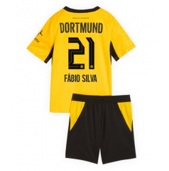 Strój piłkarski Borussia Dortmund Fabio Silva #21 Koszulka Podstawowej dziecięce 2026-27 Krótki Rękaw (+ Krótkie spodenki)