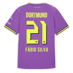 Strój piłkarski Borussia Dortmund Fabio Silva #21 Koszulka Trzeciej 2026-27 Krótki Rękaw