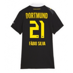 Strój piłkarski Borussia Dortmund Fabio Silva #21 Koszulka Wyjazdowej damskie 2026-27 Krótki Rękaw