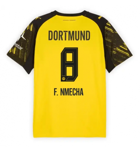Strój piłkarski Borussia Dortmund Felix Nmecha #8 Koszulka Podstawowej 2025-26 Krótki Rękaw Strój piłkarski Borussia Dortmund Felix Nmecha #8 Koszulka Podstawowej 2025-26 Krótki Rękaw
