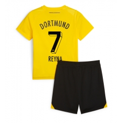 Strój piłkarski Borussia Dortmund Giovanni Reyna #7 Koszulka Podstawowej dziecięce 2023-24 Krótki Rękaw (+ Krótkie spodenki)
