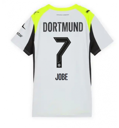 Strój piłkarski Borussia Dortmund Jobe Bellingham #7 Koszulka Wyjazdowej damskie 2025-26 Krótki Rękaw Strój piłkarski Borussia Dortmund Jobe Bellingham #7 Koszulka Wyjazdowej damskie 2025-26 Krótki Rękaw