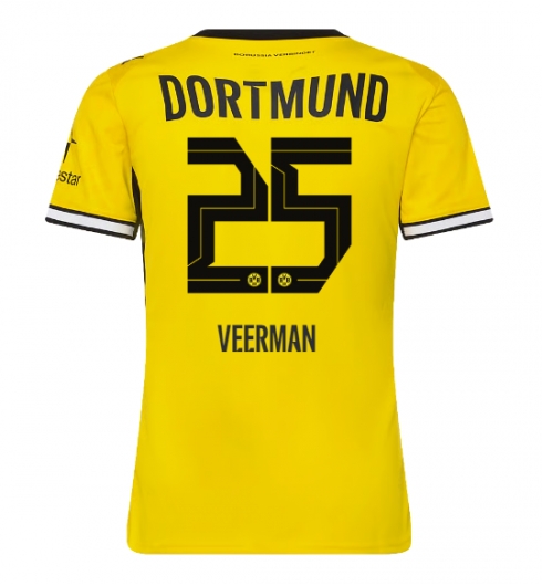 Strój piłkarski Borussia Dortmund Joey Veerman #25 Koszulka Podstawowej damskie 2026-27 Krótki Rękaw Strój piłkarski Borussia Dortmund Joey Veerman #25 Koszulka Podstawowej damskie 2026-27 Krótki Rękaw