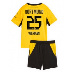 Strój piłkarski Borussia Dortmund Joey Veerman #25 Koszulka Podstawowej dziecięce 2026-27 Krótki Rękaw (+ Krótkie spodenki)