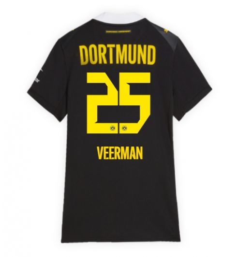 Strój piłkarski Borussia Dortmund Joey Veerman #25 Koszulka Wyjazdowej damskie 2026-27 Krótki Rękaw Strój piłkarski Borussia Dortmund Joey Veerman #25 Koszulka Wyjazdowej damskie 2026-27 Krótki Rękaw