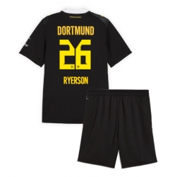 Strój piłkarski Borussia Dortmund Julian Ryerson #26 Koszulka Wyjazdowej dziecięce 2026-27 Krótki Rękaw (+ Krótkie spodenki)