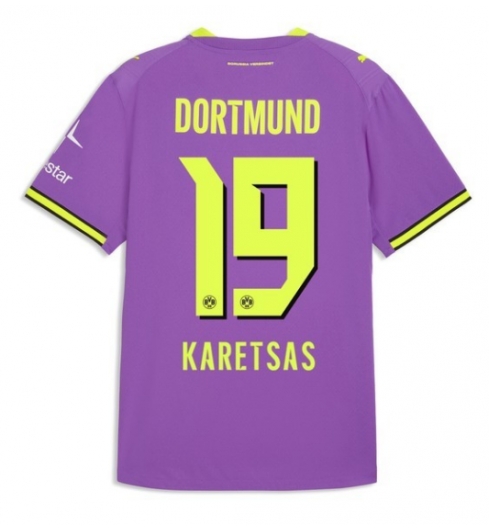 Strój piłkarski Borussia Dortmund Konstantinos Karetsas #19 Koszulka Trzeciej 2026-27 Krótki Rękaw Strój piłkarski Borussia Dortmund Konstantinos Karetsas #19 Koszulka Trzeciej 2026-27 Krótki Rękaw