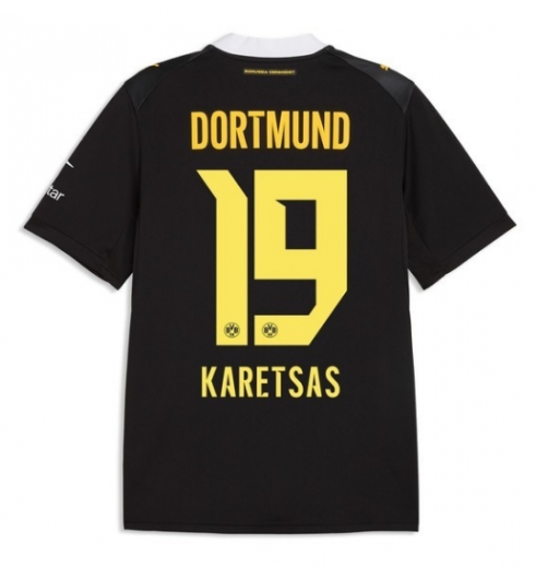 Strój piłkarski Borussia Dortmund Konstantinos Karetsas #19 Koszulka Wyjazdowej 2026-27 Krótki Rękaw Strój piłkarski Borussia Dortmund Konstantinos Karetsas #19 Koszulka Wyjazdowej 2026-27 Krótki Rękaw