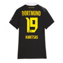 Strój piłkarski Borussia Dortmund Konstantinos Karetsas #19 Koszulka Wyjazdowej damskie 2026-27 Krótki Rękaw