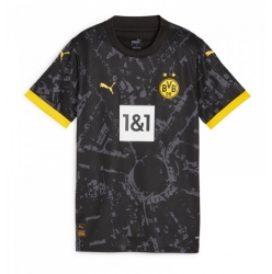 Strój piłkarski Borussia Dortmund Koszulka Wyjazdowej damskie 2023-24 Krótki Rękaw