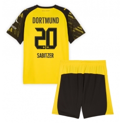 Strój piłkarski Borussia Dortmund Marcel Sabitzer #20 Koszulka Podstawowej dziecięce 2025-26 Krótki Rękaw (+ Krótkie spodenki)