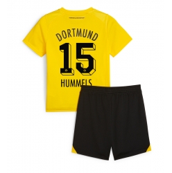 Strój piłkarski Borussia Dortmund Mats Hummels #15 Koszulka Podstawowej dziecięce 2023-24 Krótki Rękaw (+ Krótkie spodenki)