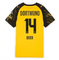 Strój piłkarski Borussia Dortmund Maximilian Beier #14 Koszulka Podstawowej damskie 2025-26 Krótki Rękaw