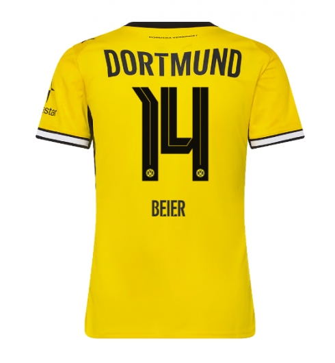 Strój piłkarski Borussia Dortmund Maximilian Beier #14 Koszulka Podstawowej damskie 2026-27 Krótki Rękaw Strój piłkarski Borussia Dortmund Maximilian Beier #14 Koszulka Podstawowej damskie 2026-27 Krótki Rękaw