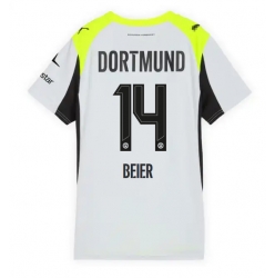 Strój piłkarski Borussia Dortmund Maximilian Beier #14 Koszulka Wyjazdowej damskie 2025-26 Krótki Rękaw