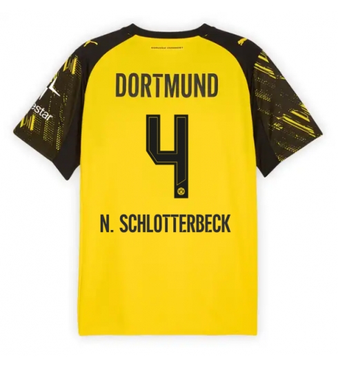 Strój piłkarski Borussia Dortmund Nico Schlotterbeck #4 Koszulka Podstawowej 2025-26 Krótki Rękaw Strój piłkarski Borussia Dortmund Nico Schlotterbeck #4 Koszulka Podstawowej 2025-26 Krótki Rękaw