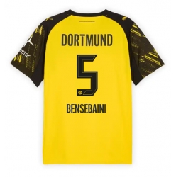Strój piłkarski Borussia Dortmund Ramy Bensebaini #5 Koszulka Podstawowej 2025-26 Krótki Rękaw