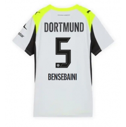 Strój piłkarski Borussia Dortmund Ramy Bensebaini #5 Koszulka Wyjazdowej damskie 2025-26 Krótki Rękaw