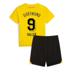 Strój piłkarski Borussia Dortmund Sebastien Haller #9 Koszulka Podstawowej dziecięce 2023-24 Krótki Rękaw (+ Krótkie spodenki)