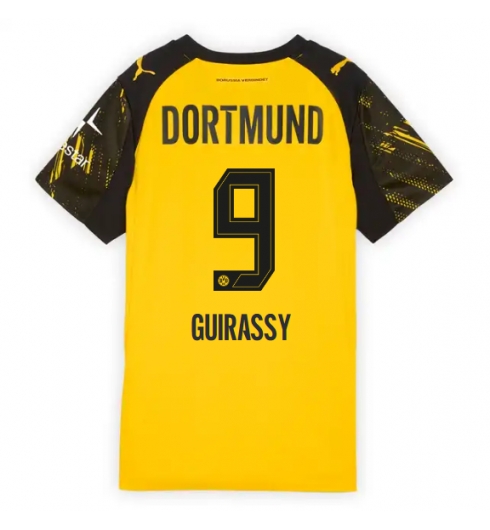 Strój piłkarski Borussia Dortmund Serhou Guirassy #9 Koszulka Podstawowej damskie 2025-26 Krótki Rękaw Strój piłkarski Borussia Dortmund Serhou Guirassy #9 Koszulka Podstawowej damskie 2025-26 Krótki Rękaw