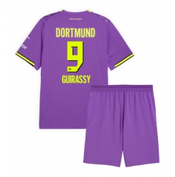 Strój piłkarski Borussia Dortmund Serhou Guirassy #9 Koszulka Trzeciej dziecięce 2026-27 Krótki Rękaw (+ Krótkie spodenki)
