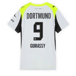 Strój piłkarski Borussia Dortmund Serhou Guirassy #9 Koszulka Wyjazdowej damskie 2025-26 Krótki Rękaw