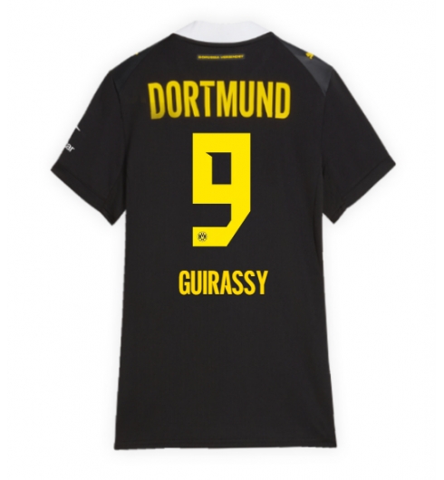 Strój piłkarski Borussia Dortmund Serhou Guirassy #9 Koszulka Wyjazdowej damskie 2026-27 Krótki Rękaw Strój piłkarski Borussia Dortmund Serhou Guirassy #9 Koszulka Wyjazdowej damskie 2026-27 Krótki Rękaw