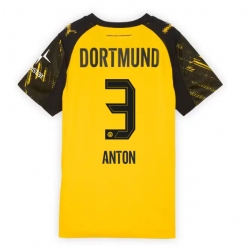 Strój piłkarski Borussia Dortmund Waldemar Anton #3 Koszulka Podstawowej damskie 2025-26 Krótki Rękaw