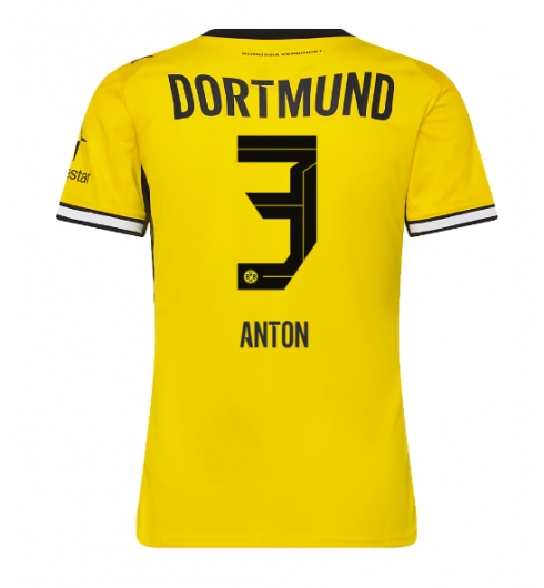 Strój piłkarski Borussia Dortmund Waldemar Anton #3 Koszulka Podstawowej damskie 2026-27 Krótki Rękaw Strój piłkarski Borussia Dortmund Waldemar Anton #3 Koszulka Podstawowej damskie 2026-27 Krótki Rękaw