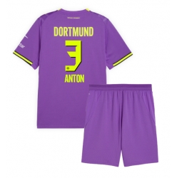 Strój piłkarski Borussia Dortmund Waldemar Anton #3 Koszulka Trzeciej dziecięce 2026-27 Krótki Rękaw (+ Krótkie spodenki)