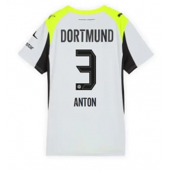 Strój piłkarski Borussia Dortmund Waldemar Anton #3 Koszulka Wyjazdowej damskie 2025-26 Krótki Rękaw