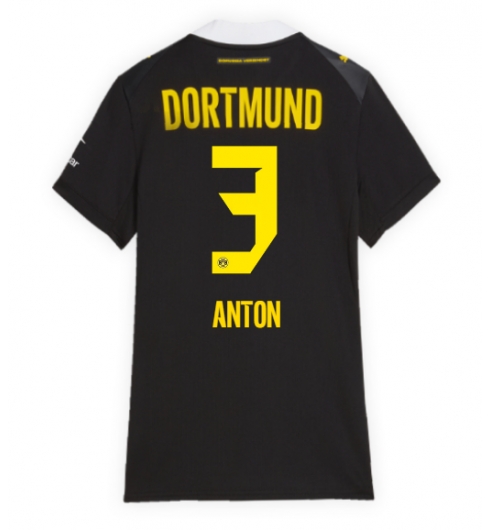 Strój piłkarski Borussia Dortmund Waldemar Anton #3 Koszulka Wyjazdowej damskie 2026-27 Krótki Rękaw Strój piłkarski Borussia Dortmund Waldemar Anton #3 Koszulka Wyjazdowej damskie 2026-27 Krótki Rękaw