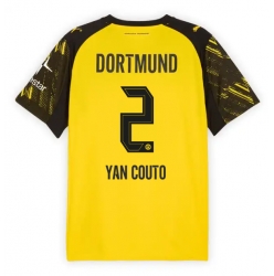 Strój piłkarski Borussia Dortmund Yan Couto #2 Koszulka Podstawowej 2025-26 Krótki Rękaw