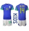 Strój piłkarski Brazylia Eder Militao #14 Koszulka Wyjazdowej dziecięce MŚ 2022 Krótki Rękaw (+ Krótkie spodenki)